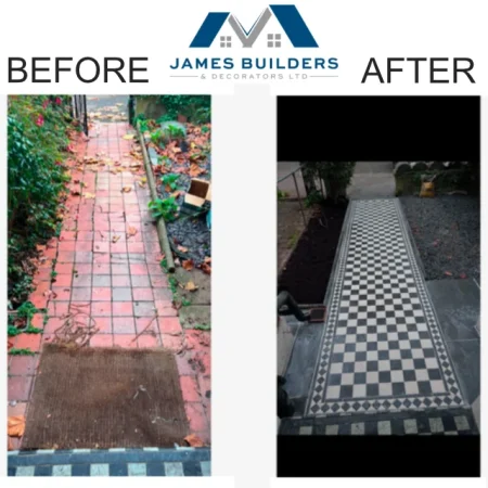 new path - before and after